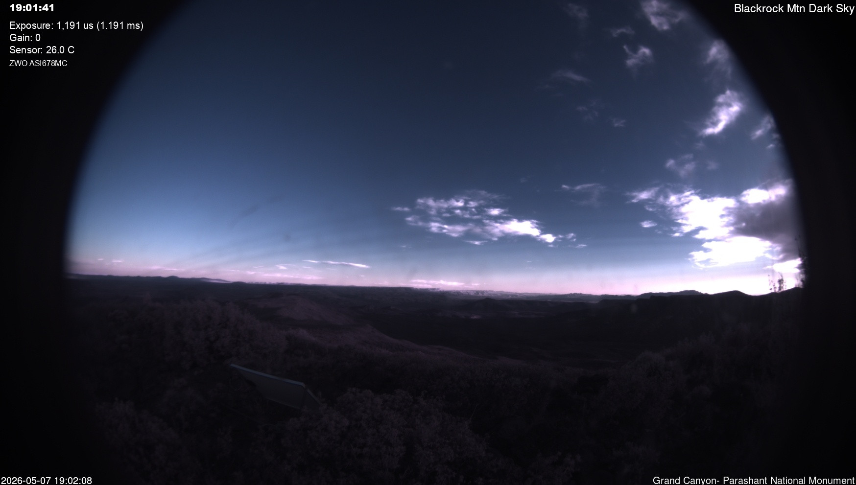 time-lapse frame, Blackrock - Dark Sky webcam