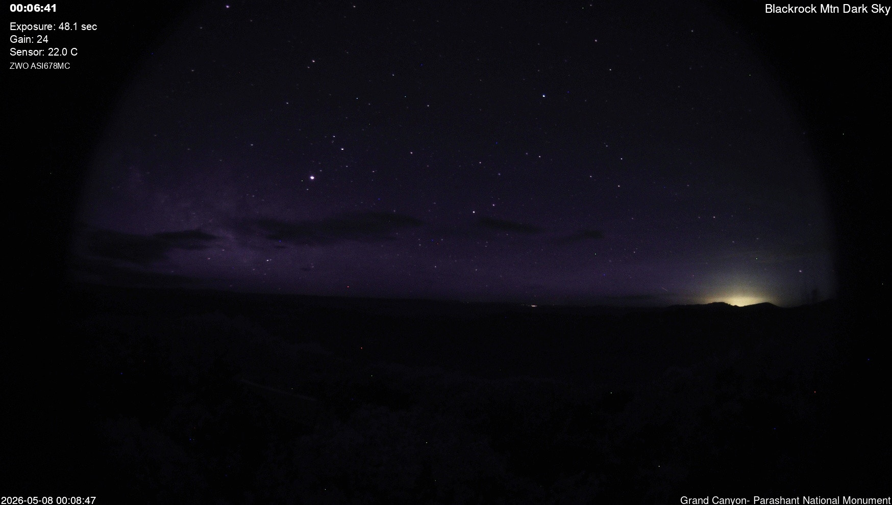 time-lapse frame, Blackrock - Dark Sky webcam
