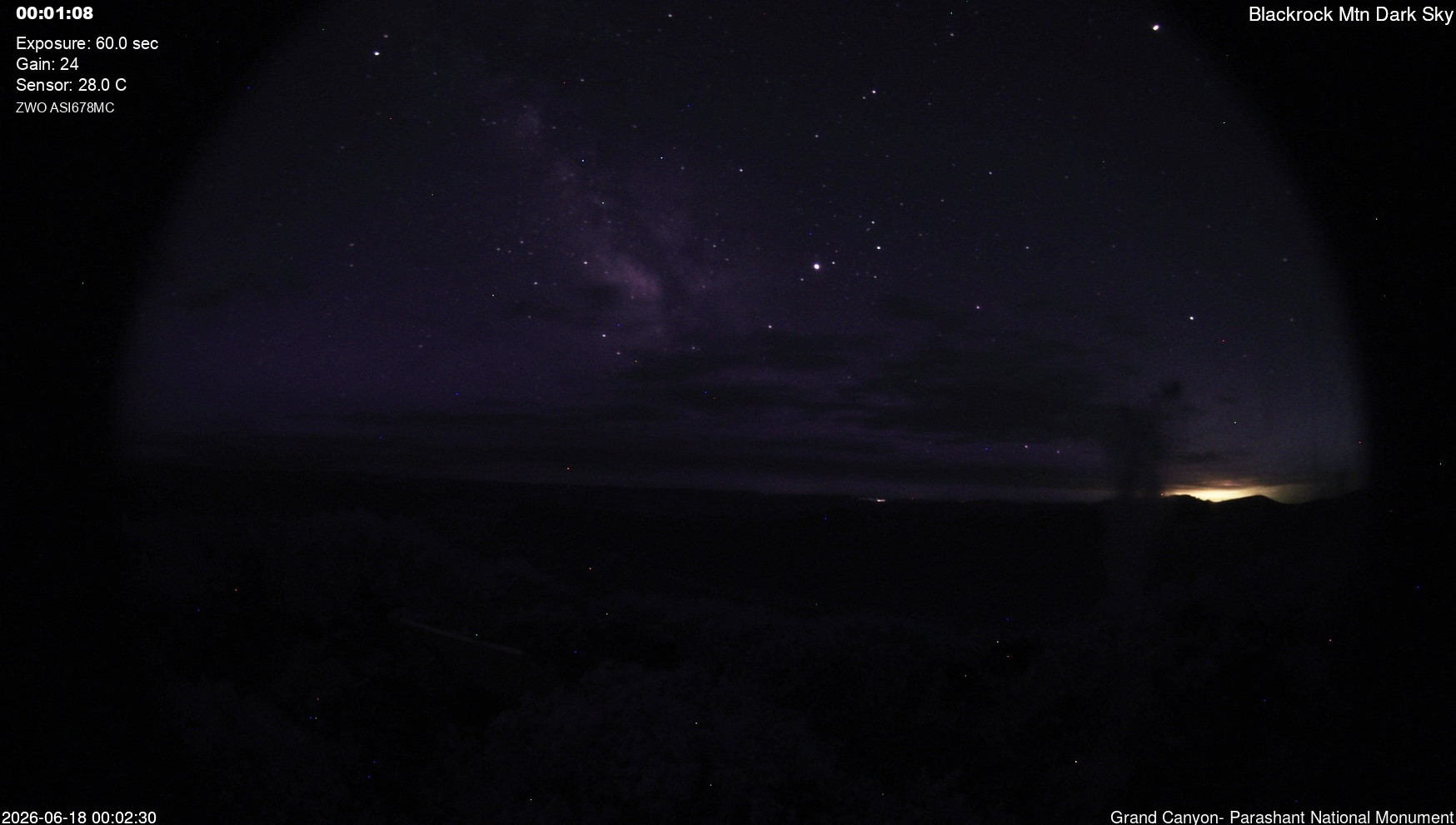 time-lapse frame, Blackrock - Dark Sky webcam