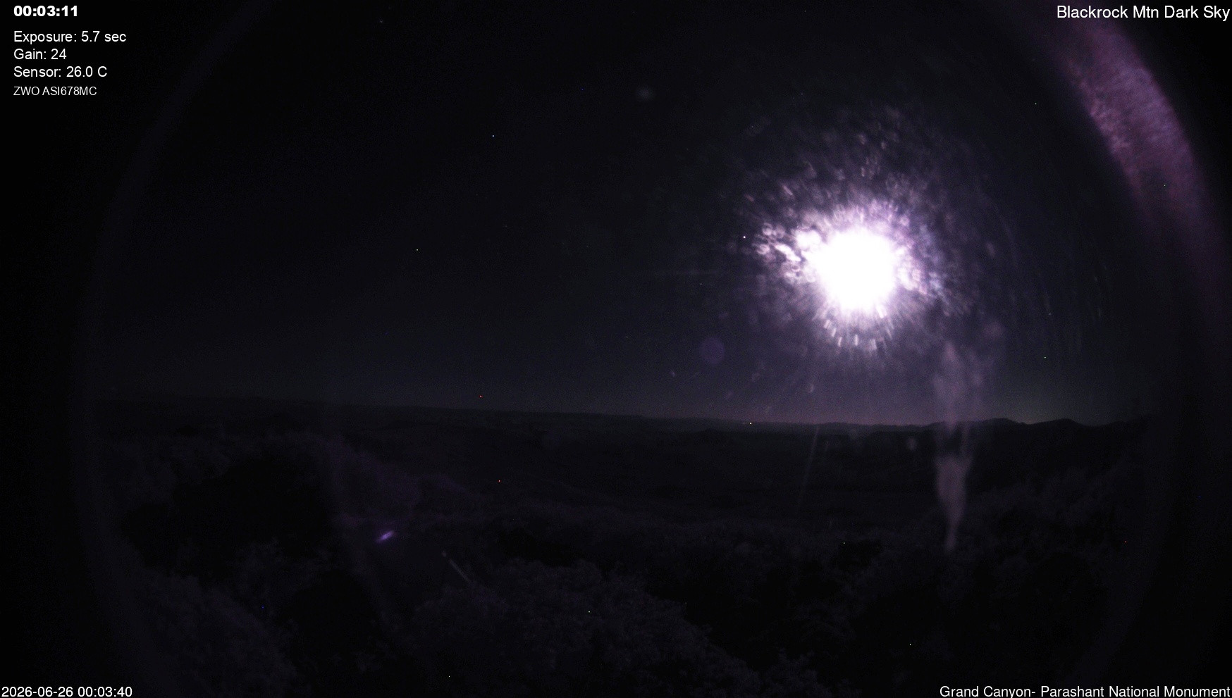 time-lapse frame, Blackrock - Dark Sky webcam