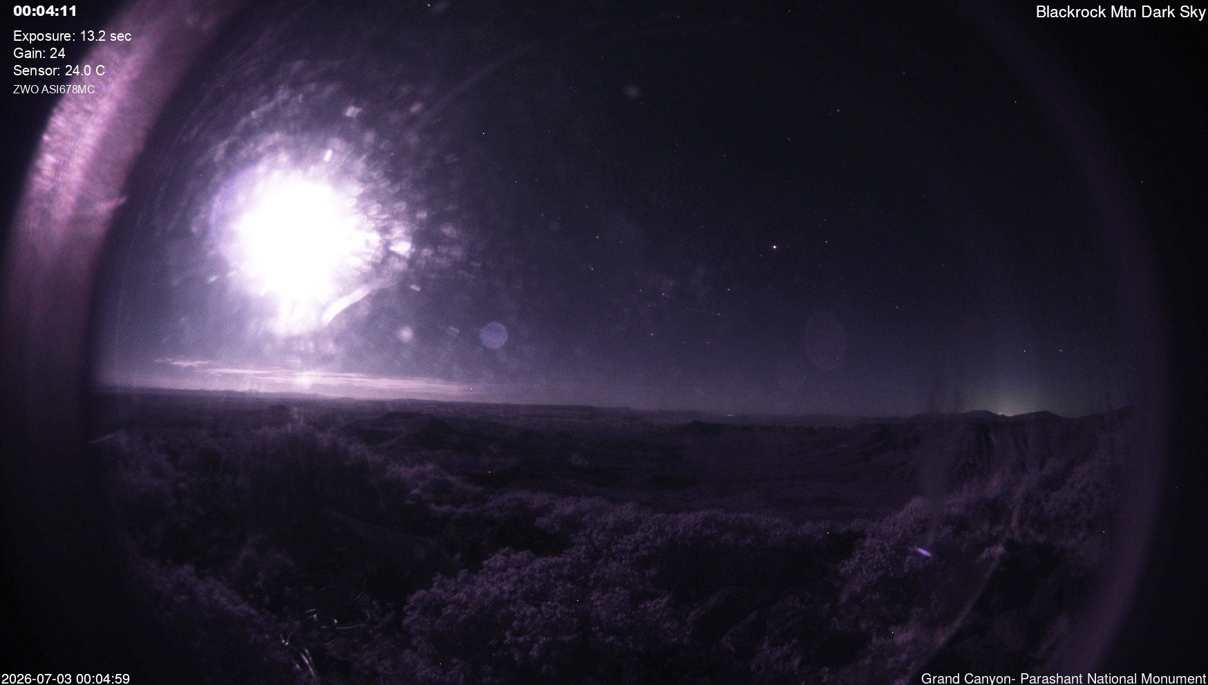 time-lapse frame, Blackrock - Dark Sky webcam