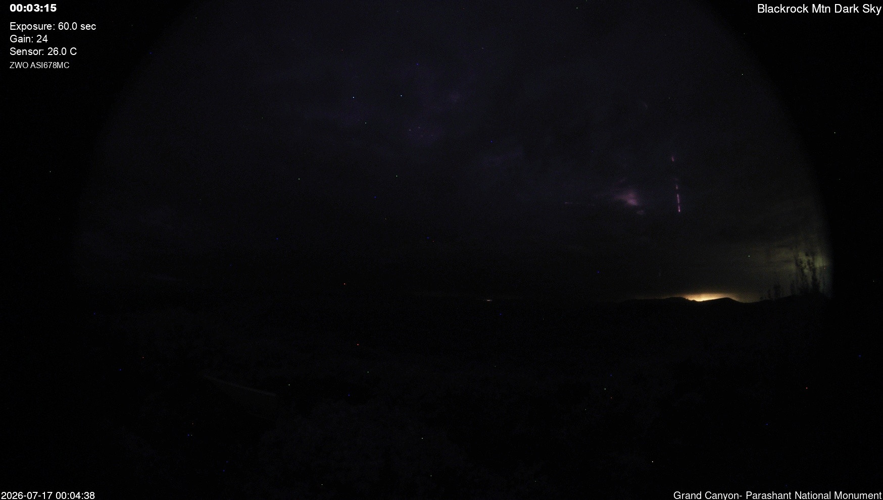 time-lapse frame, Blackrock - Dark Sky webcam