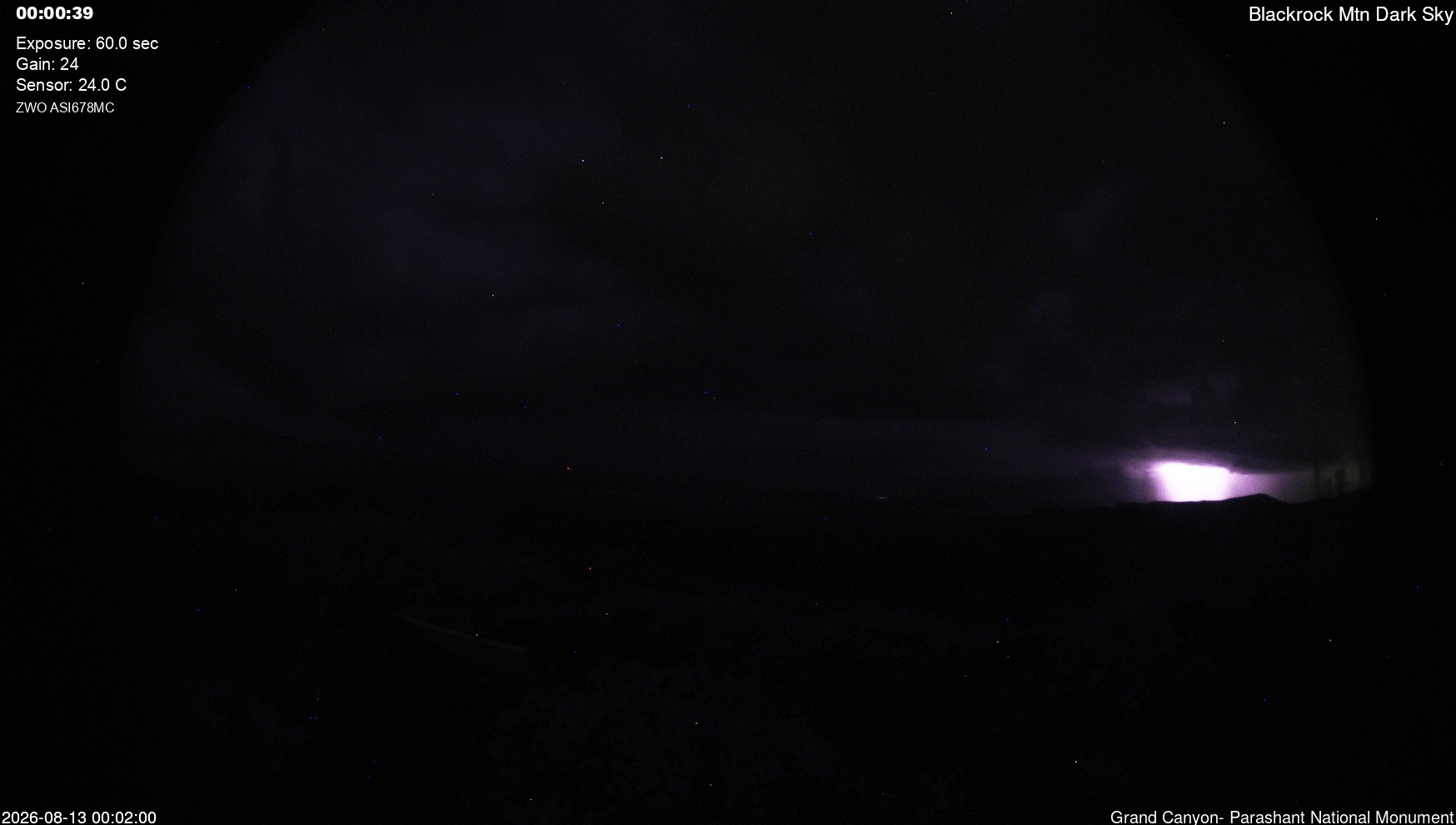time-lapse frame, Blackrock - Dark Sky webcam