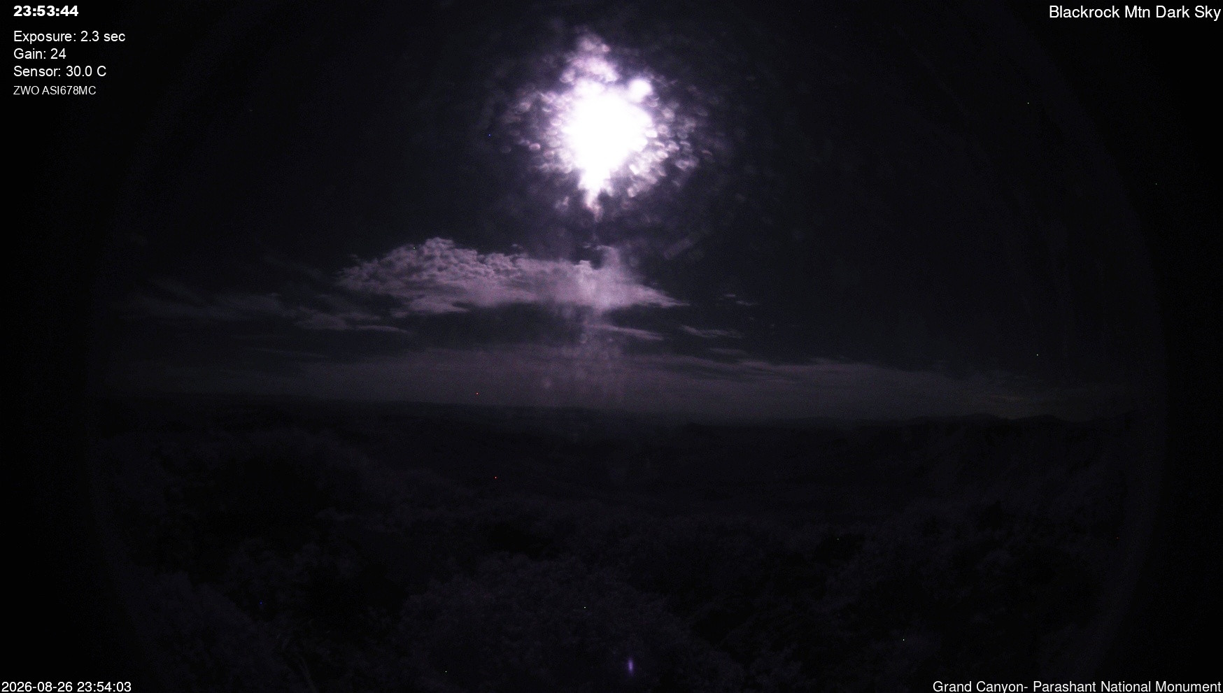 view from Blackrock - Dark Sky on 2026-08-26