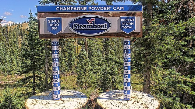 view from Steamboat Champagne Powder on 2026-08-25
