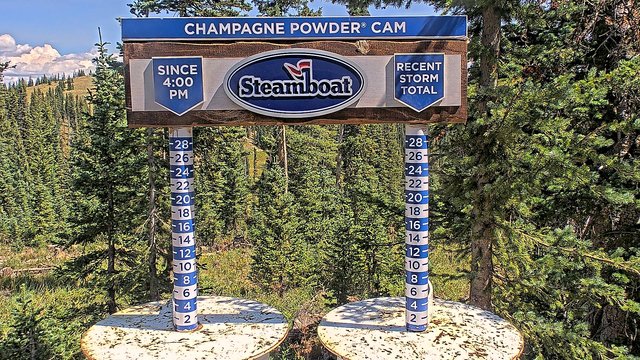 view from Steamboat Champagne Powder on 2026-08-26