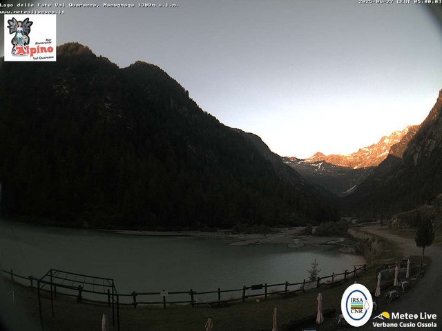 time-lapse frame, Macugnaga Lago delle Fate webcam