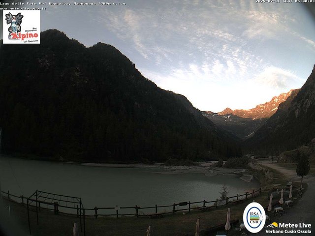 time-lapse frame, Macugnaga Lago delle Fate webcam