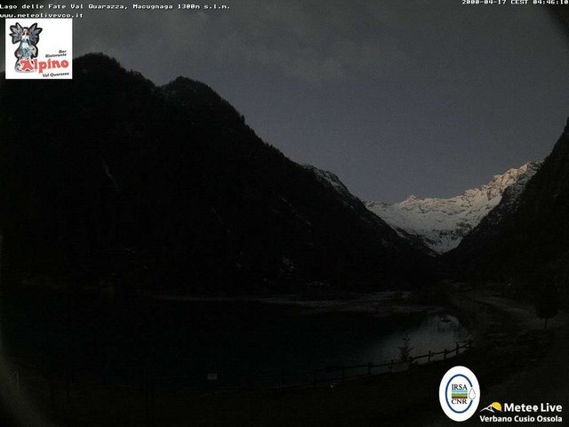 time-lapse frame, Macugnaga Lago delle Fate webcam