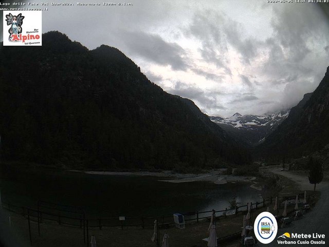 time-lapse frame, Macugnaga Lago delle Fate webcam