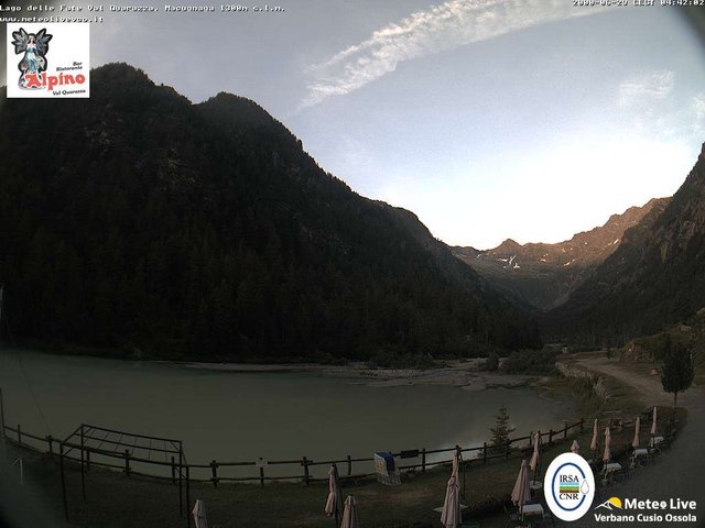 time-lapse frame, Macugnaga Lago delle Fate webcam