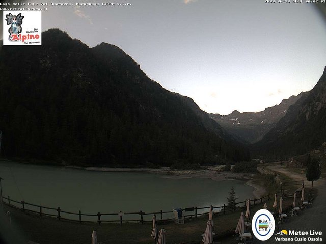 time-lapse frame, Macugnaga Lago delle Fate webcam