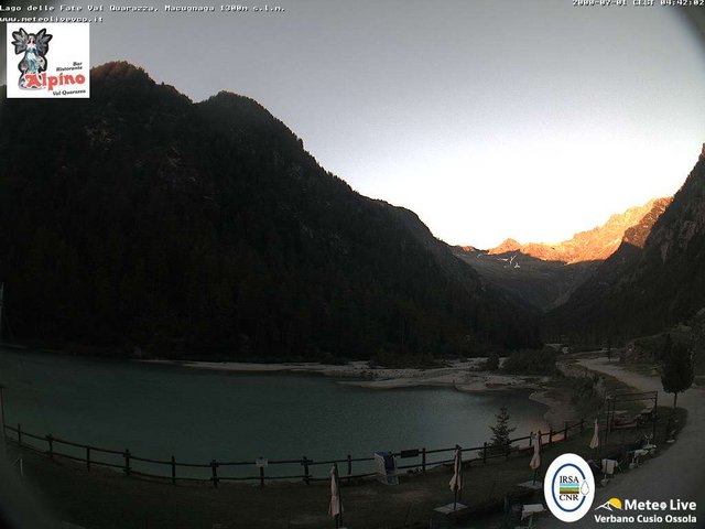 time-lapse frame, Macugnaga Lago delle Fate webcam