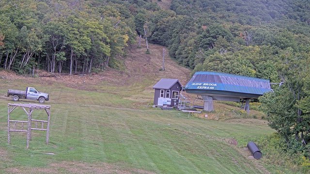 view from Sugarbush Slide Brook Lift on 2026-09-03