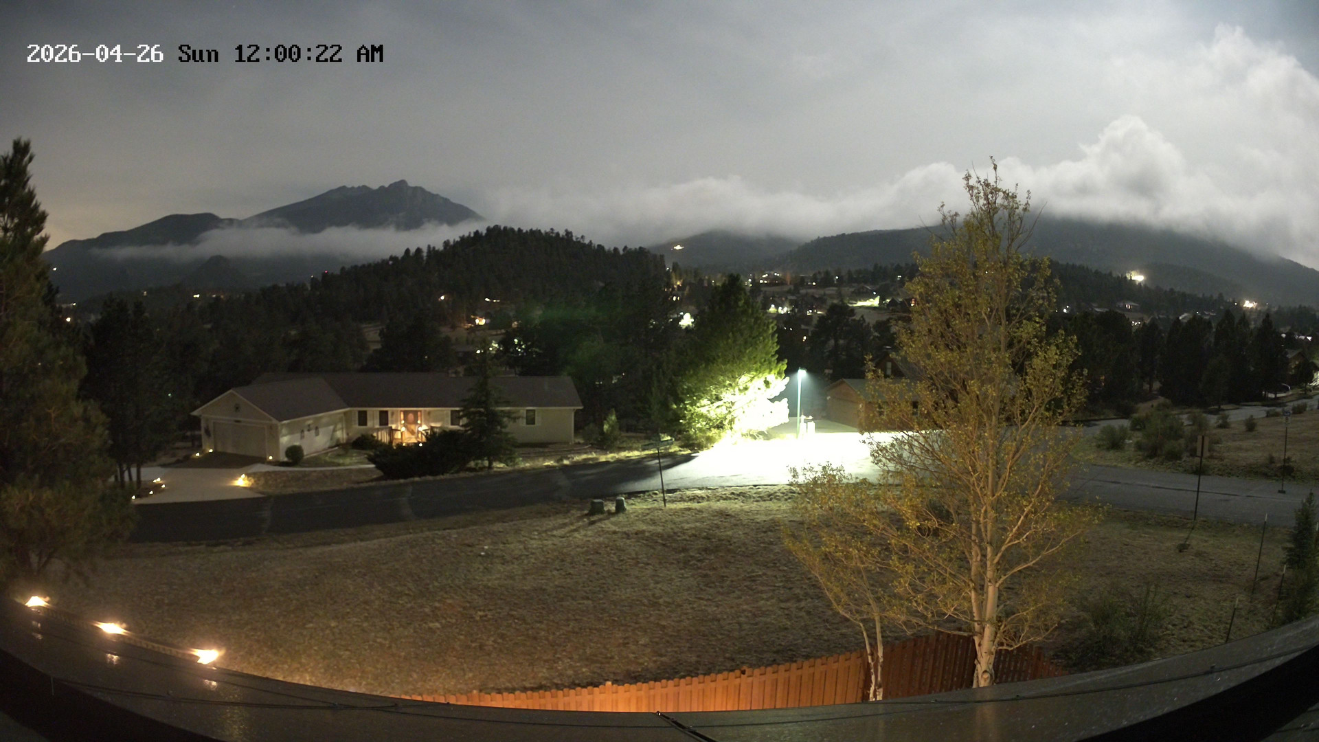time-lapse frame, Estes Cam webcam