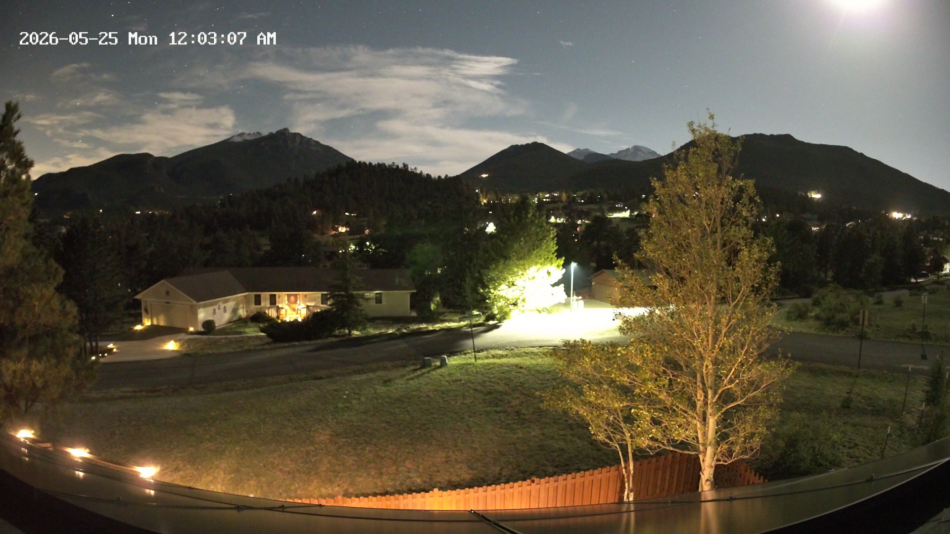 time-lapse frame, Estes Cam webcam