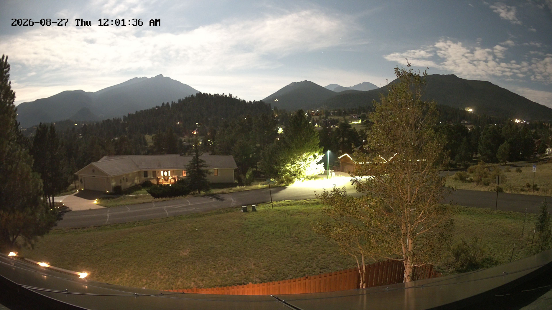 time-lapse frame, Estes Cam webcam