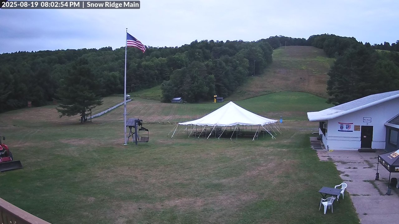 time-lapse frame, Snow Ridge Ski Hill webcam