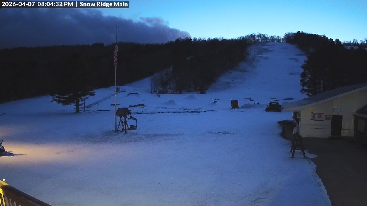time-lapse frame, Snow Ridge Ski Hill webcam