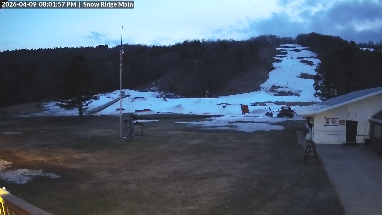 time-lapse frame, Snow Ridge Ski Hill webcam