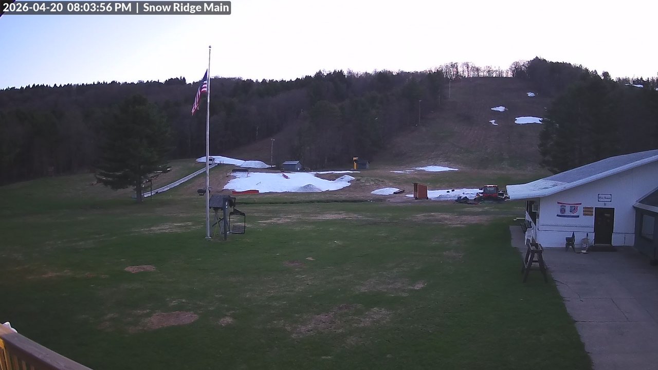 time-lapse frame, Snow Ridge Ski Hill webcam