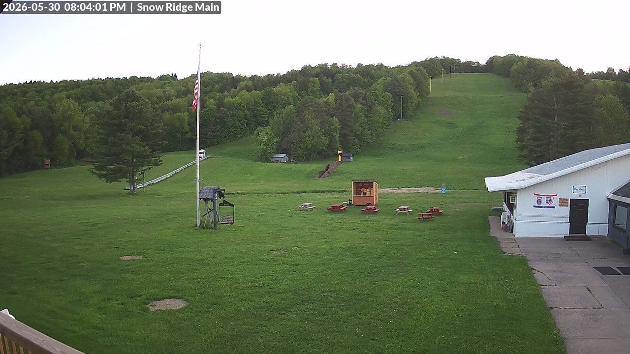 time-lapse frame, Snow Ridge Ski Hill webcam