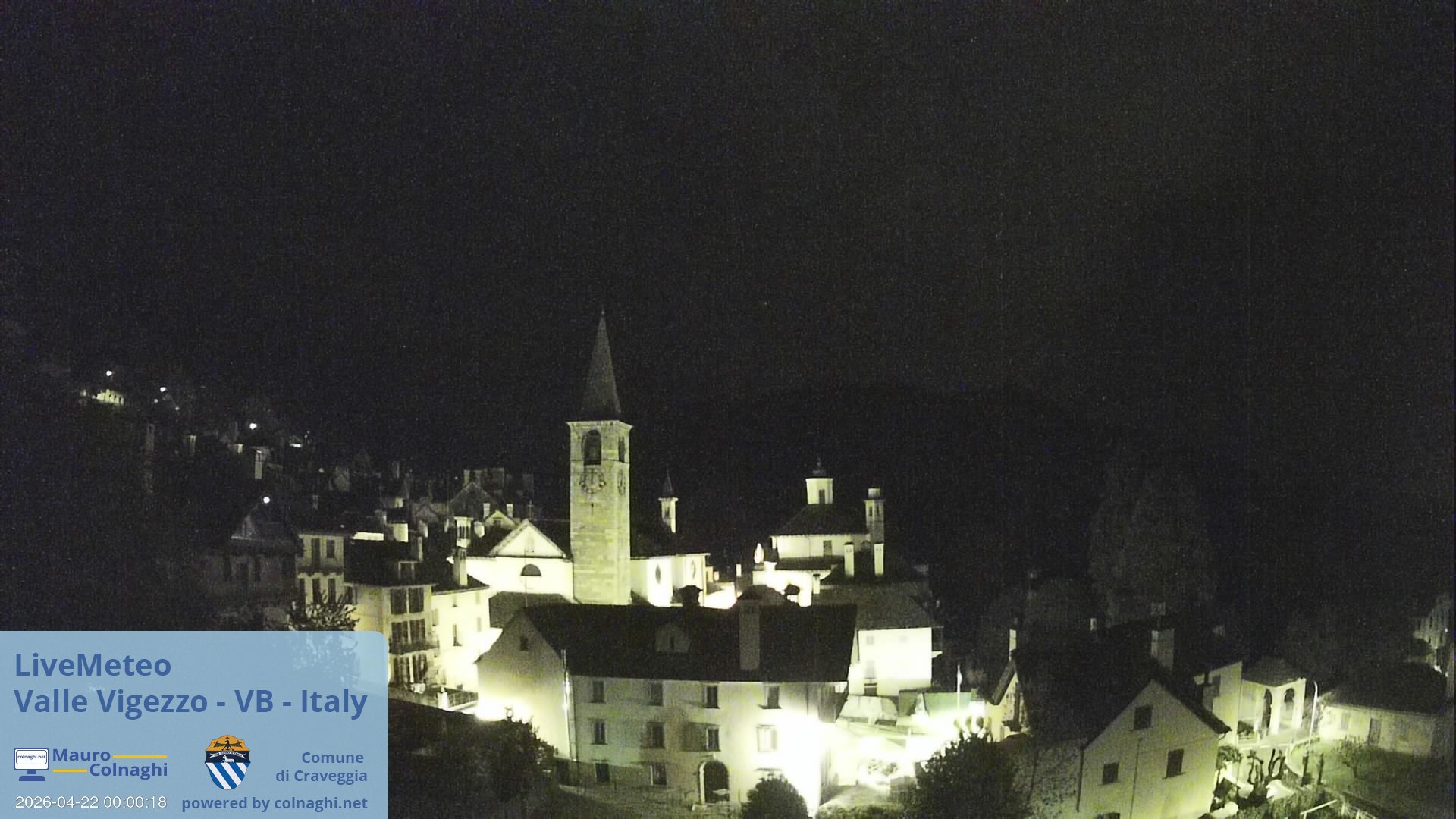 time-lapse frame, Craveggia webcam