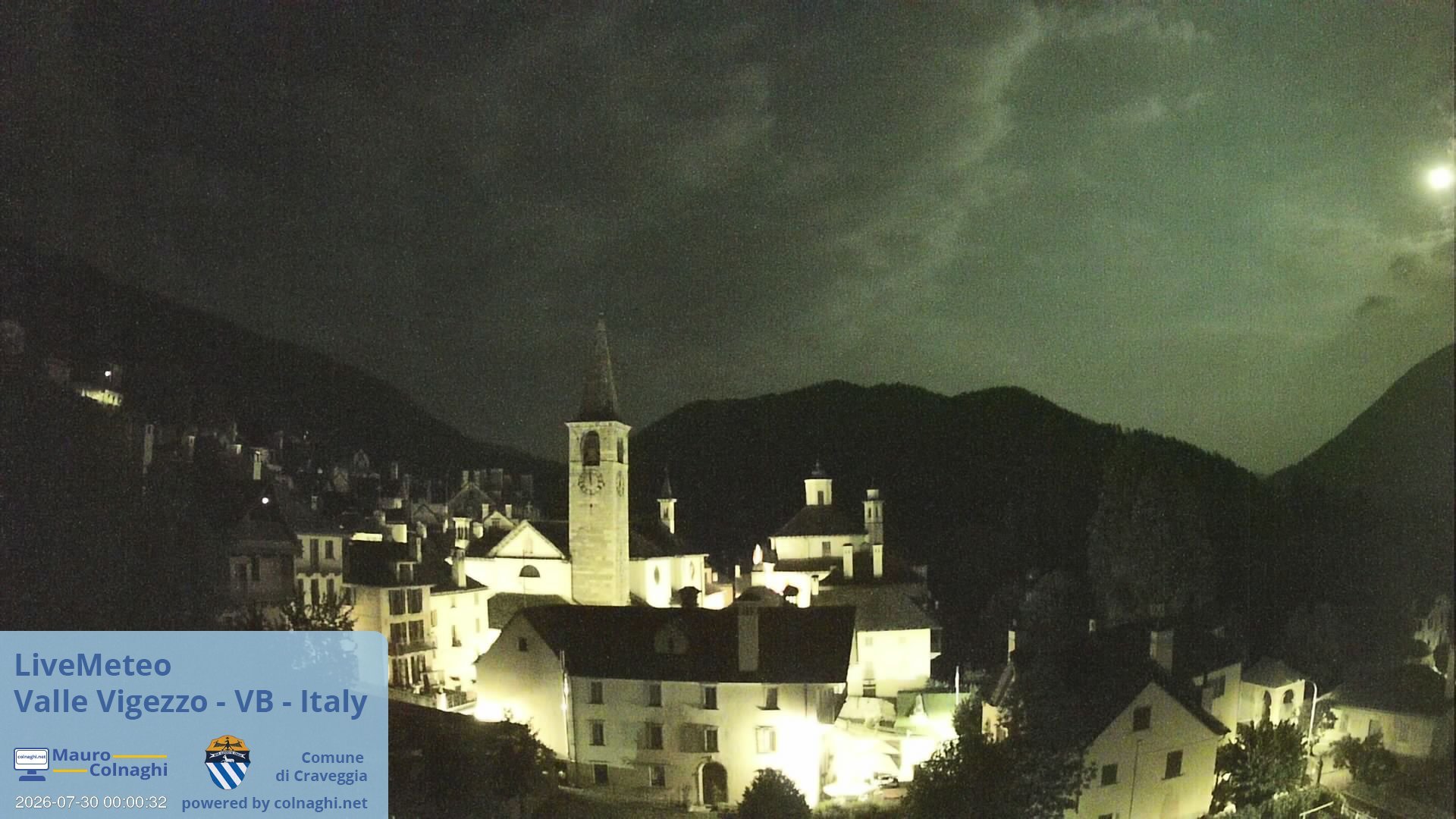 time-lapse frame, Craveggia webcam