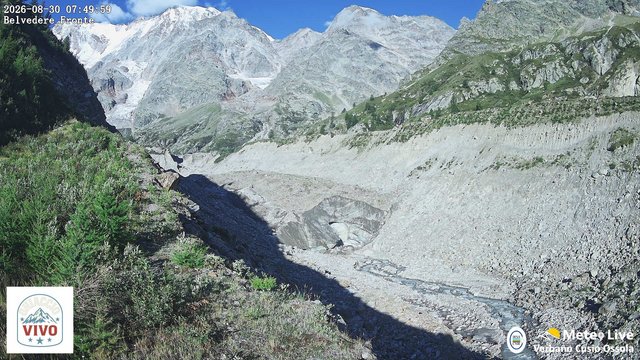 time-lapse frame, Fronte ghiacciaio Belvedere webcam
