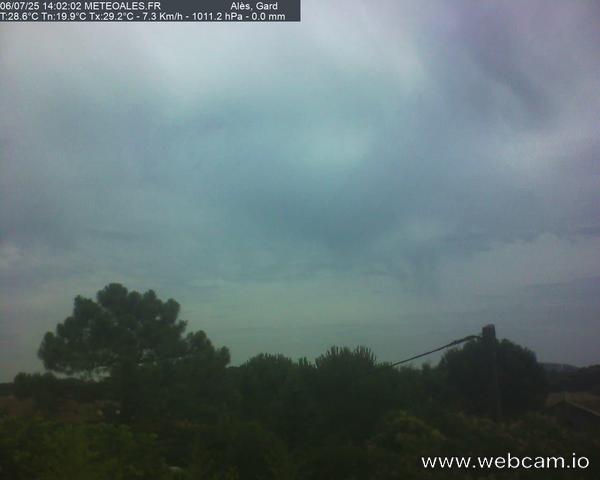 time-lapse frame, Alès Cevennes webcam