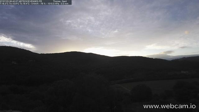 time-lapse frame, Saint Jean du Gard webcam