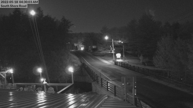 time-lapse frame, South Shore Rd, Inlet, NY webcam
