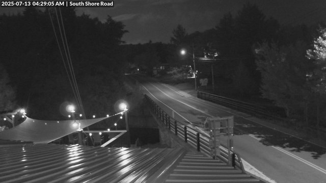 time-lapse frame, South Shore Rd, Inlet, NY webcam