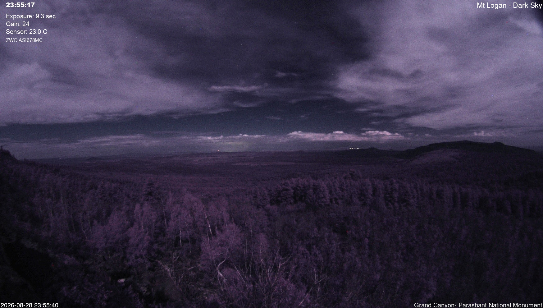 view from Mt Logan - Dark Sky on 2026-08-28