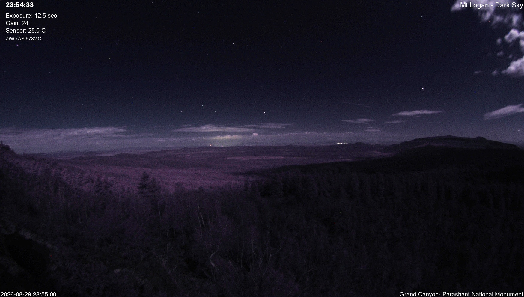 view from Mt Logan - Dark Sky on 2026-08-29