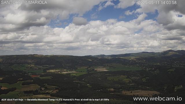 time-lapse frame, Font Roja --> Baradello webcam