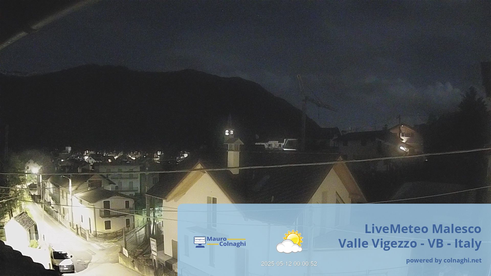 time-lapse frame, Malesco webcam