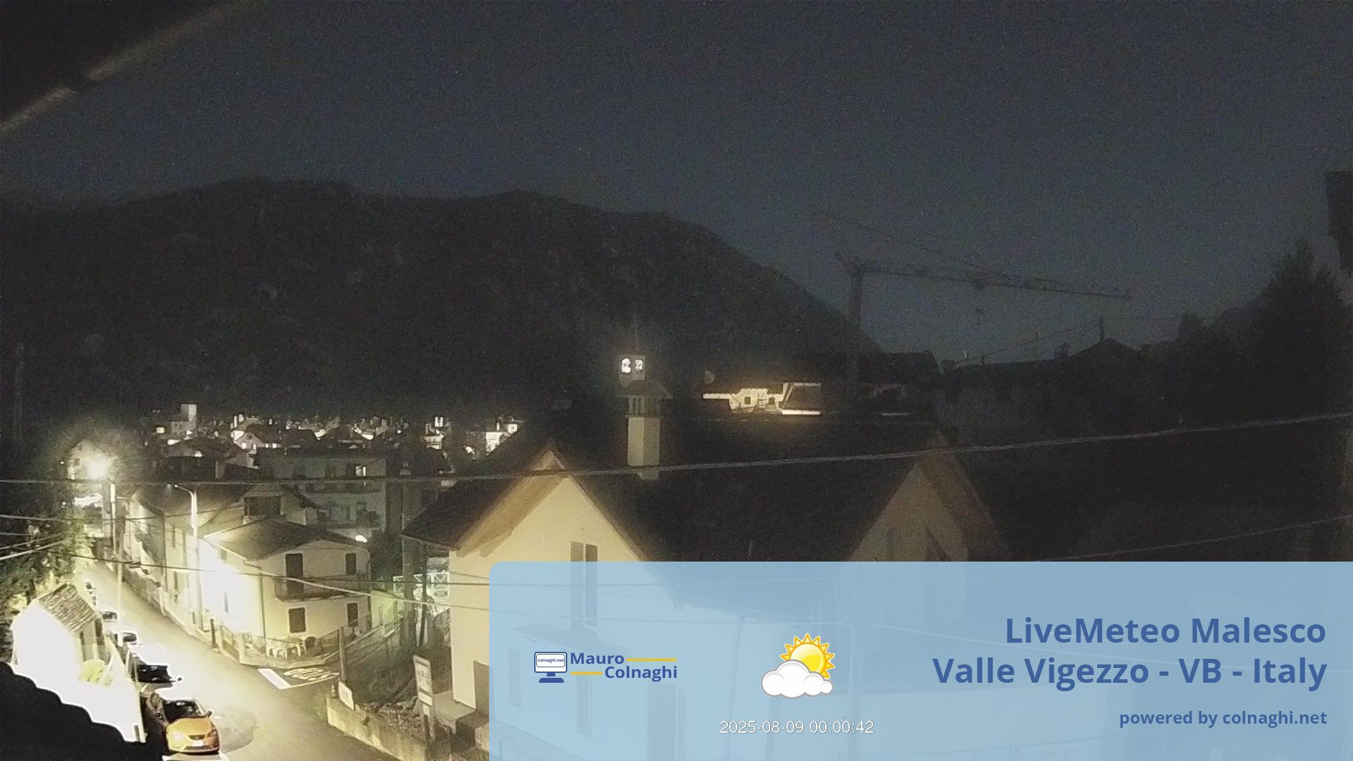 time-lapse frame, Malesco webcam