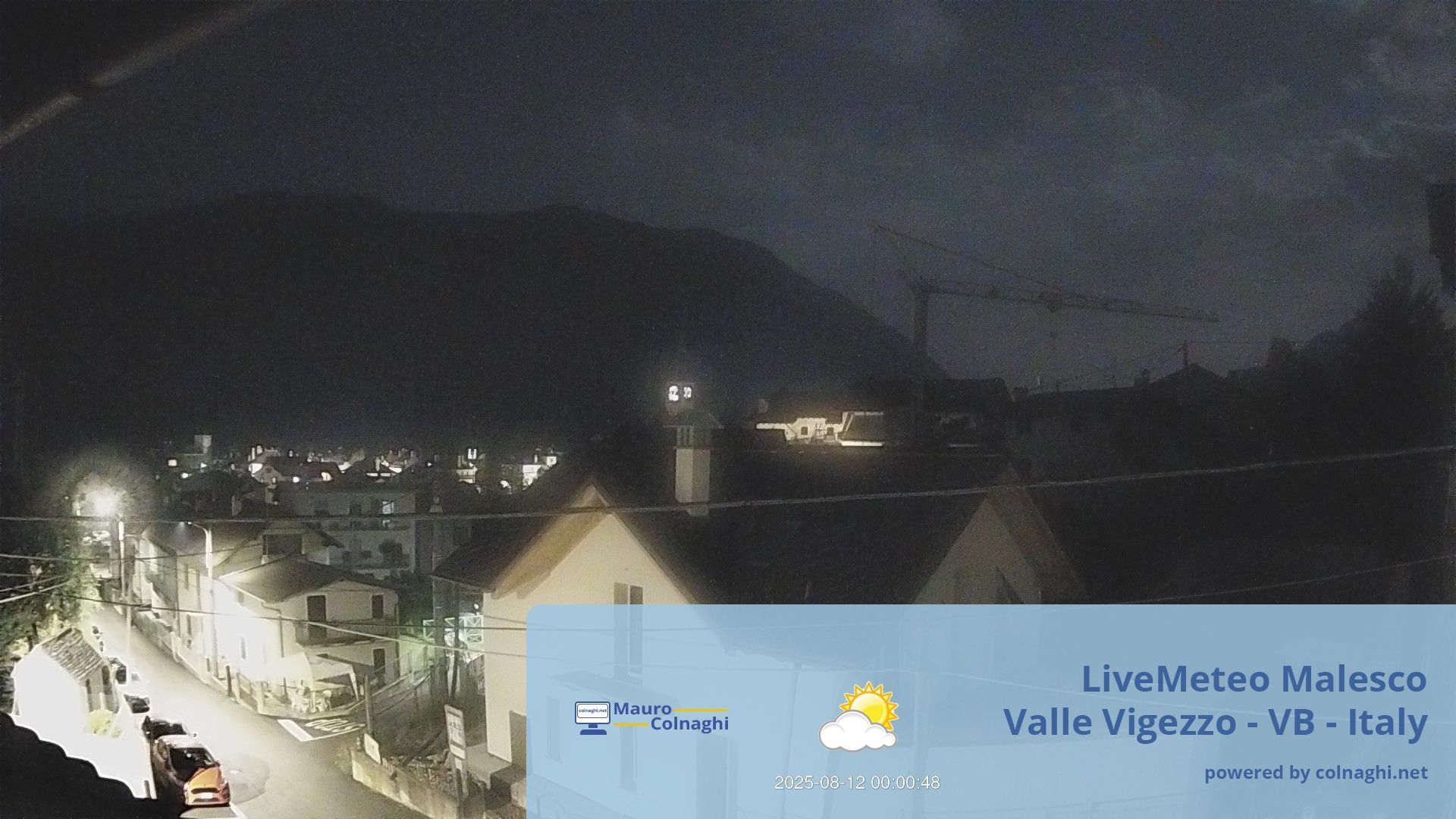 time-lapse frame, Malesco webcam