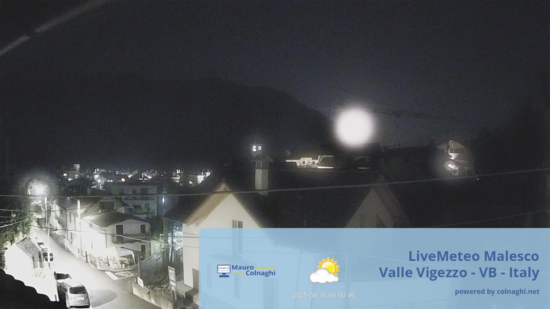 time-lapse frame, Malesco webcam