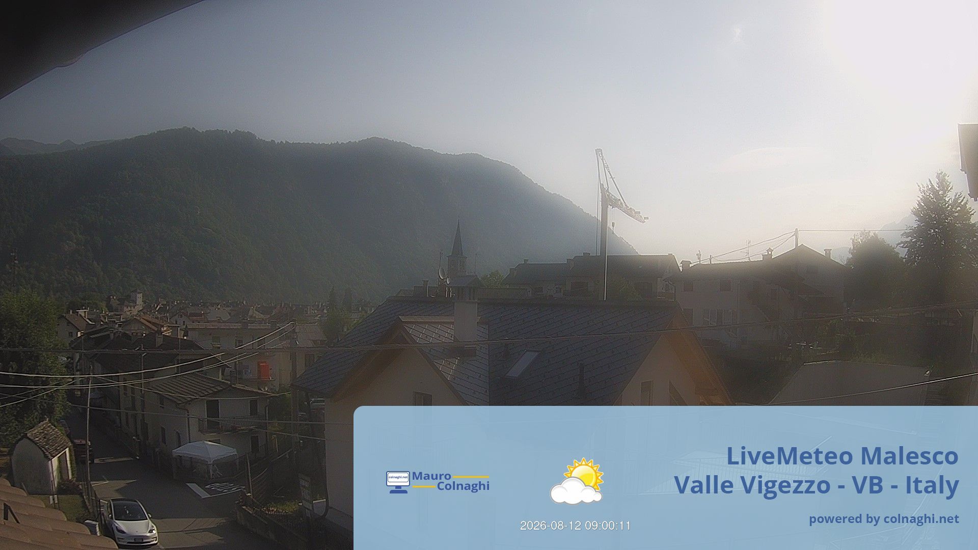 time-lapse frame, Malesco webcam