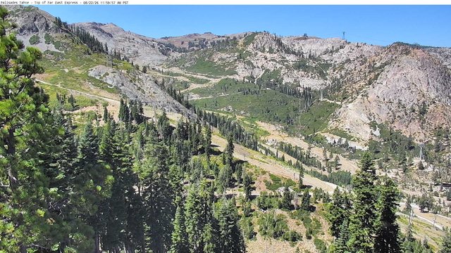view from Palisades Tahoe Far East Top on 2026-08-22