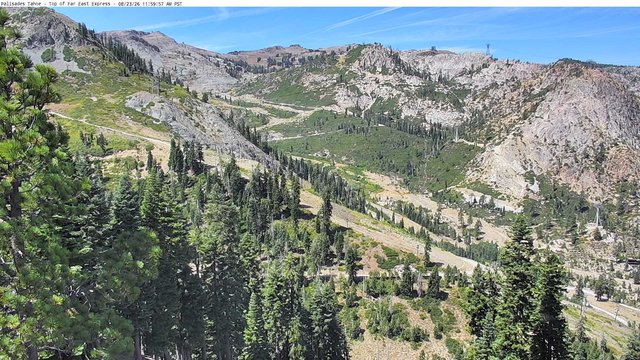 view from Palisades Tahoe Far East Top on 2026-08-23