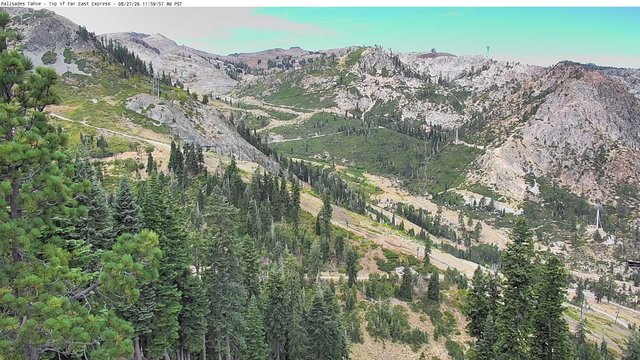 view from Palisades Tahoe Far East Top on 2026-08-27