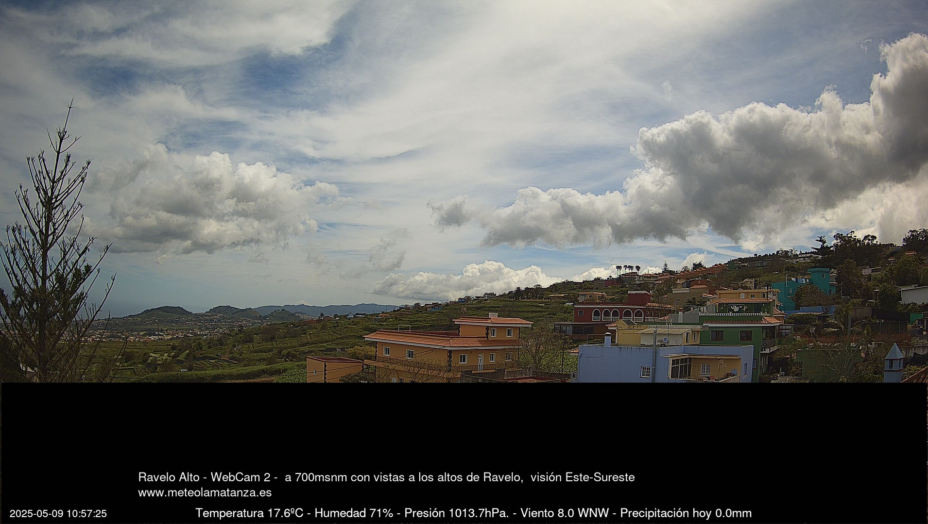 time-lapse frame, Ravelo, visión E-SE, 428msnm webcam