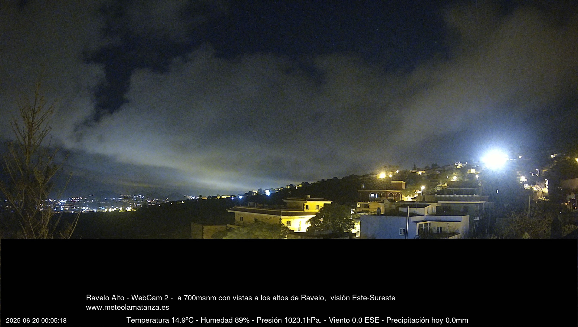 time-lapse frame, Ravelo, visión E-SE, 428msnm webcam