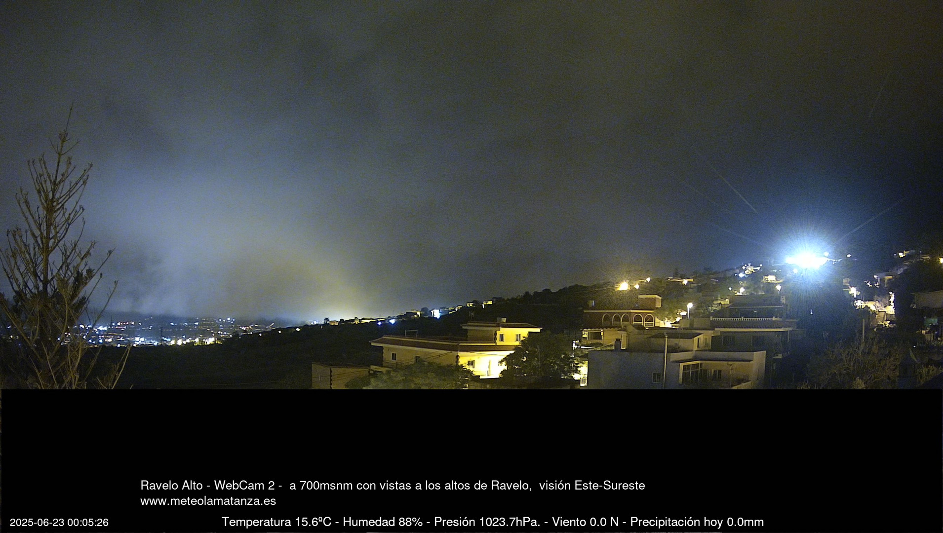 time-lapse frame, Ravelo, visión E-SE, 428msnm webcam