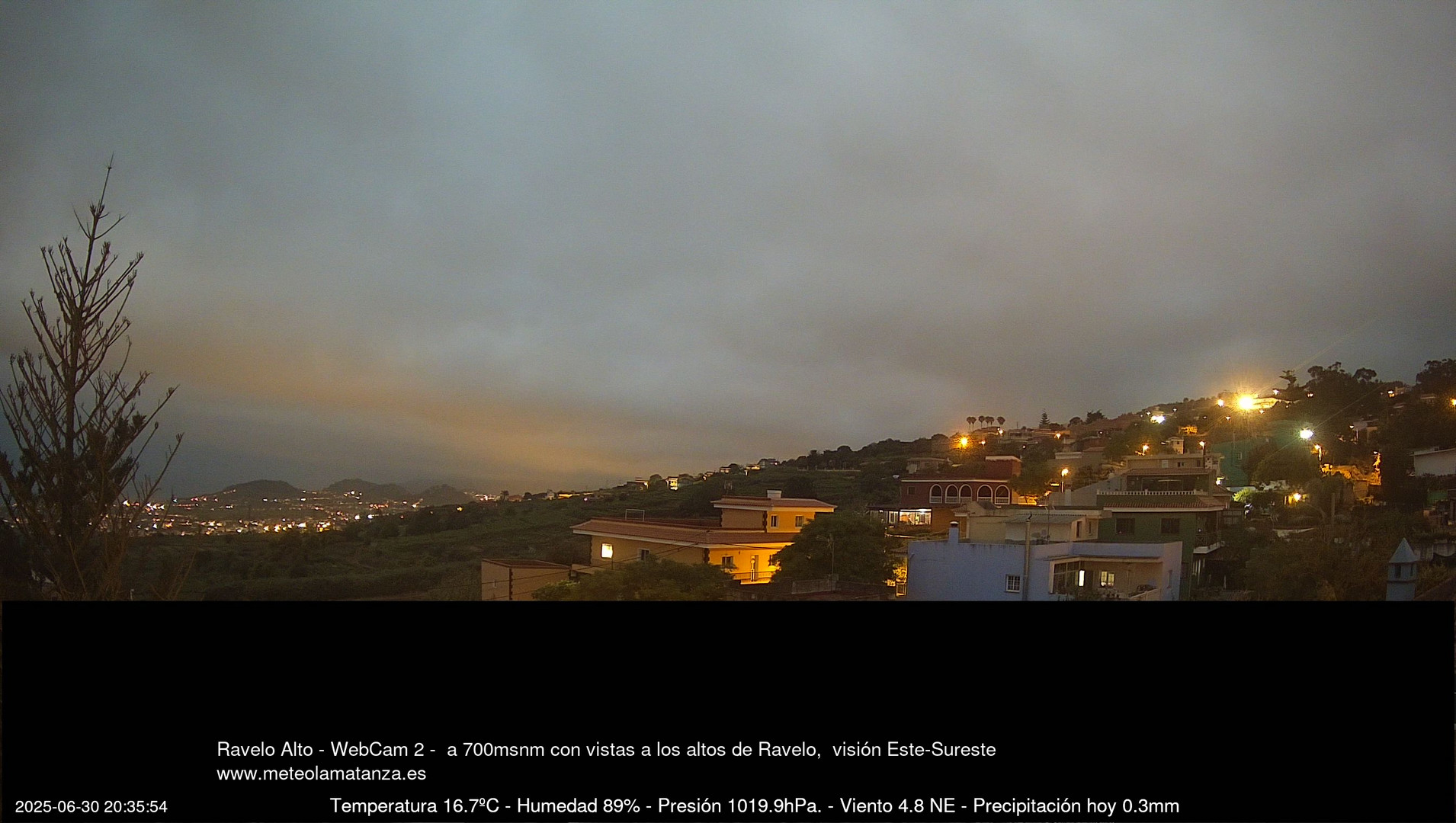 time-lapse frame, Ravelo, visión E-SE, 428msnm webcam