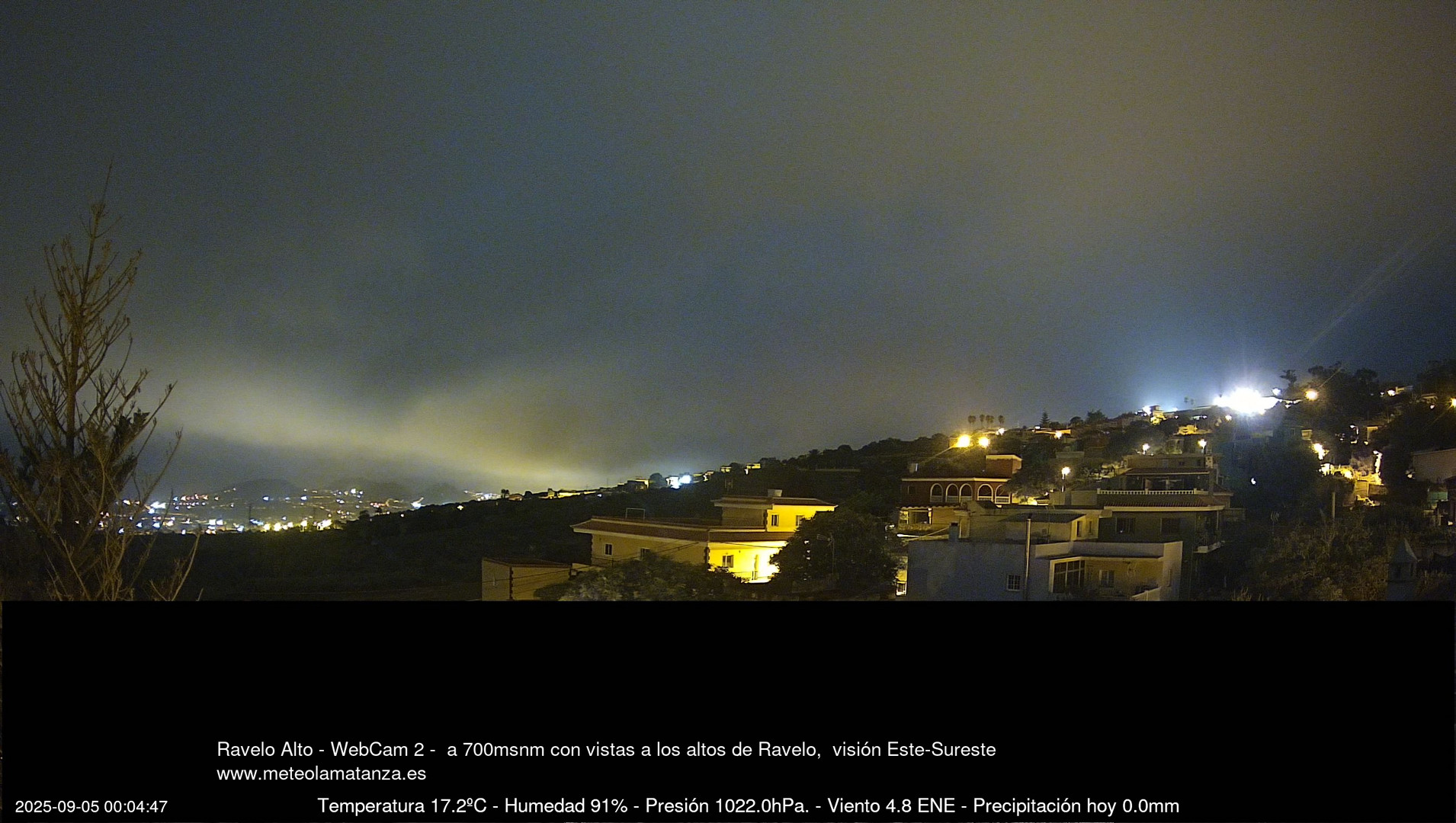 time-lapse frame, Ravelo, visión E-SE, 428msnm webcam