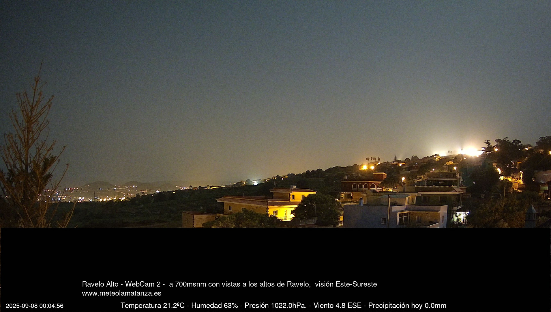 time-lapse frame, Ravelo, visión E-SE, 428msnm webcam
